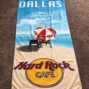 Hard Rock Cafe Dallas beach towel